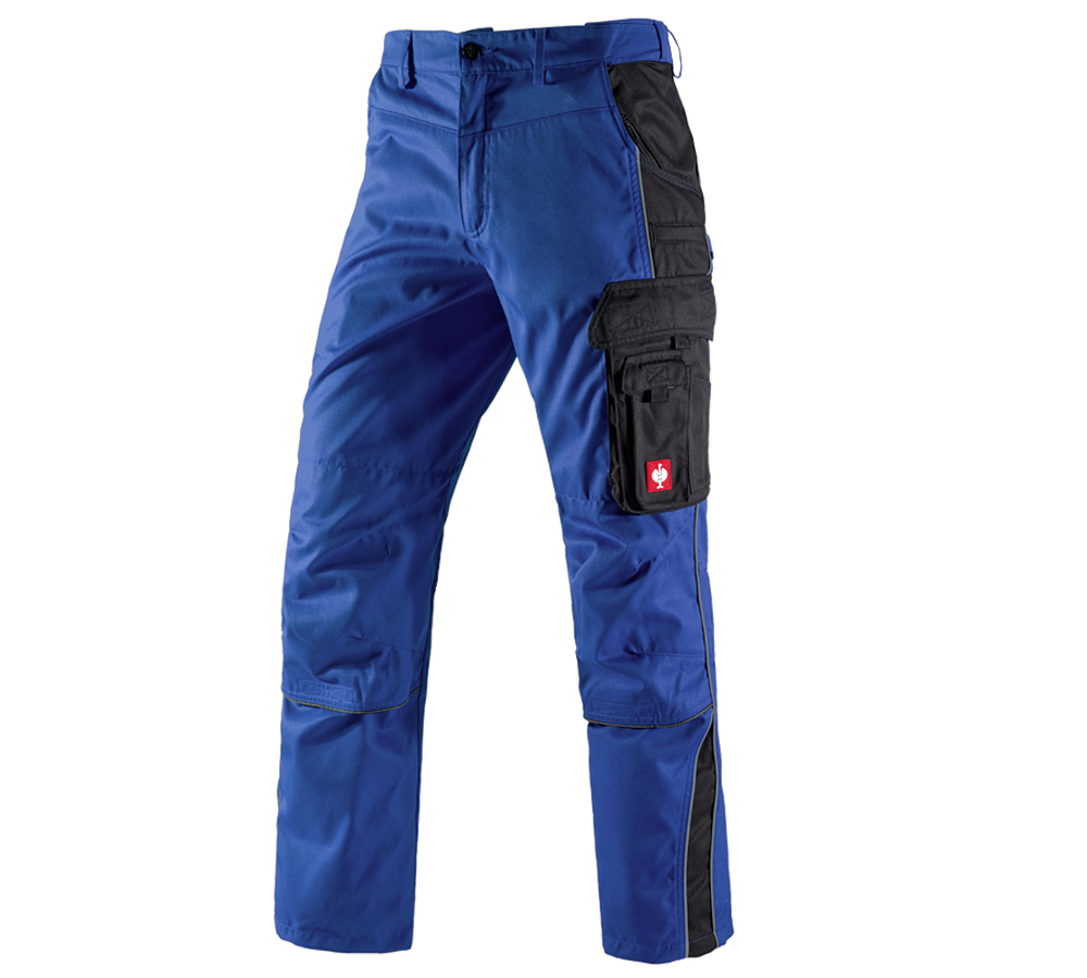Horti-/ Sylvi-/ Agriculture: Pantalon à taille élastique e.s.active + bleu royal/noir