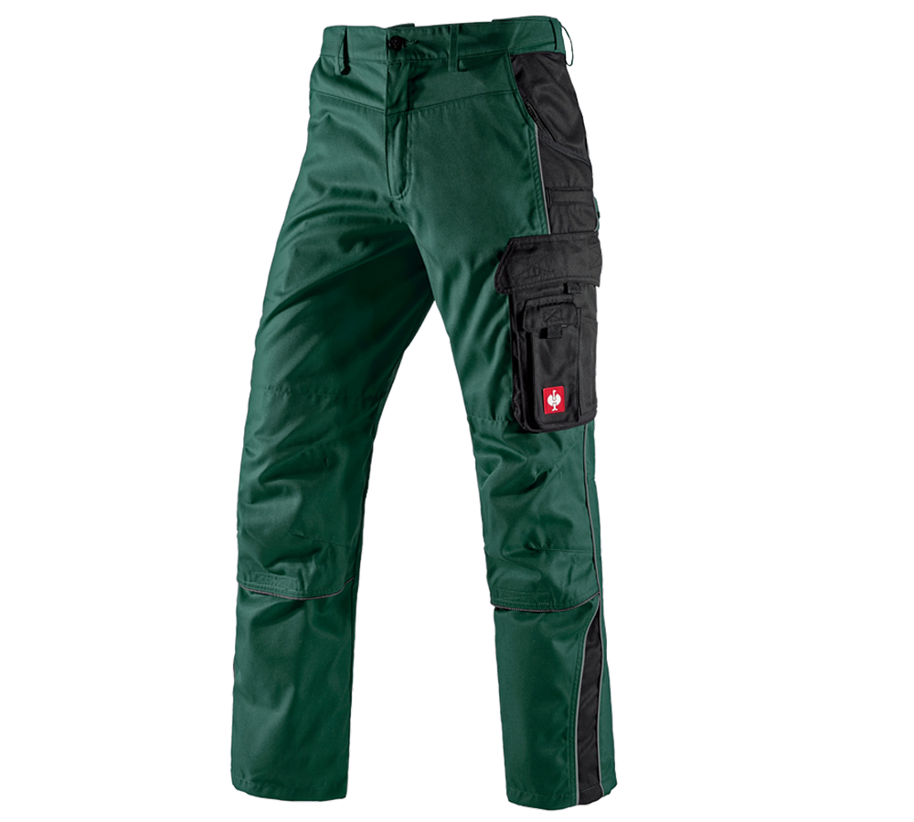 Menuisiers: Pantalon à taille élastique e.s.active + vert/noir