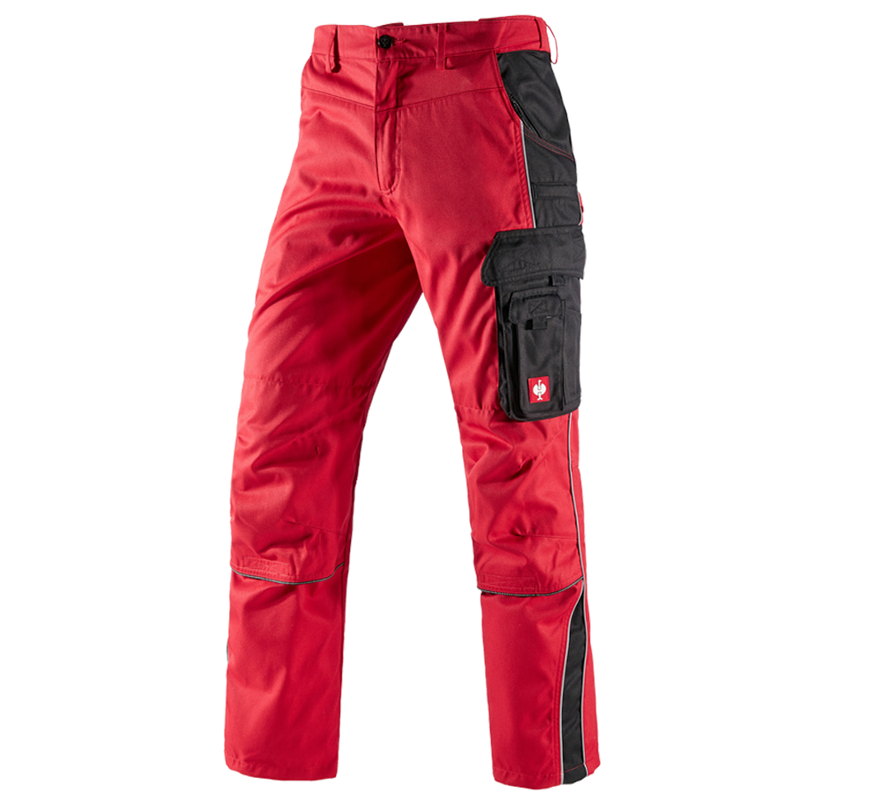 Installateurs / Plombier: Pantalon à taille élastique e.s.active + rouge/noir