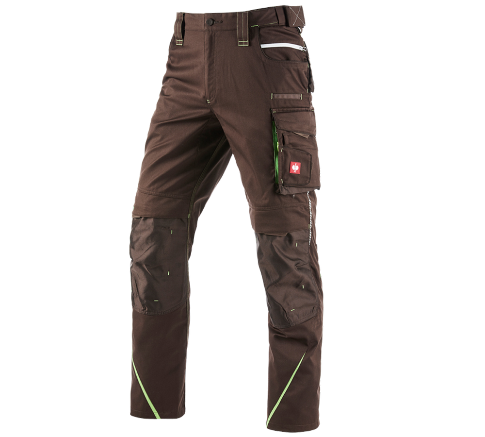 Pantalons de travail: Pantalon taille él.d’hiver e.s.motion2020, hommes + marron/vert d'eau