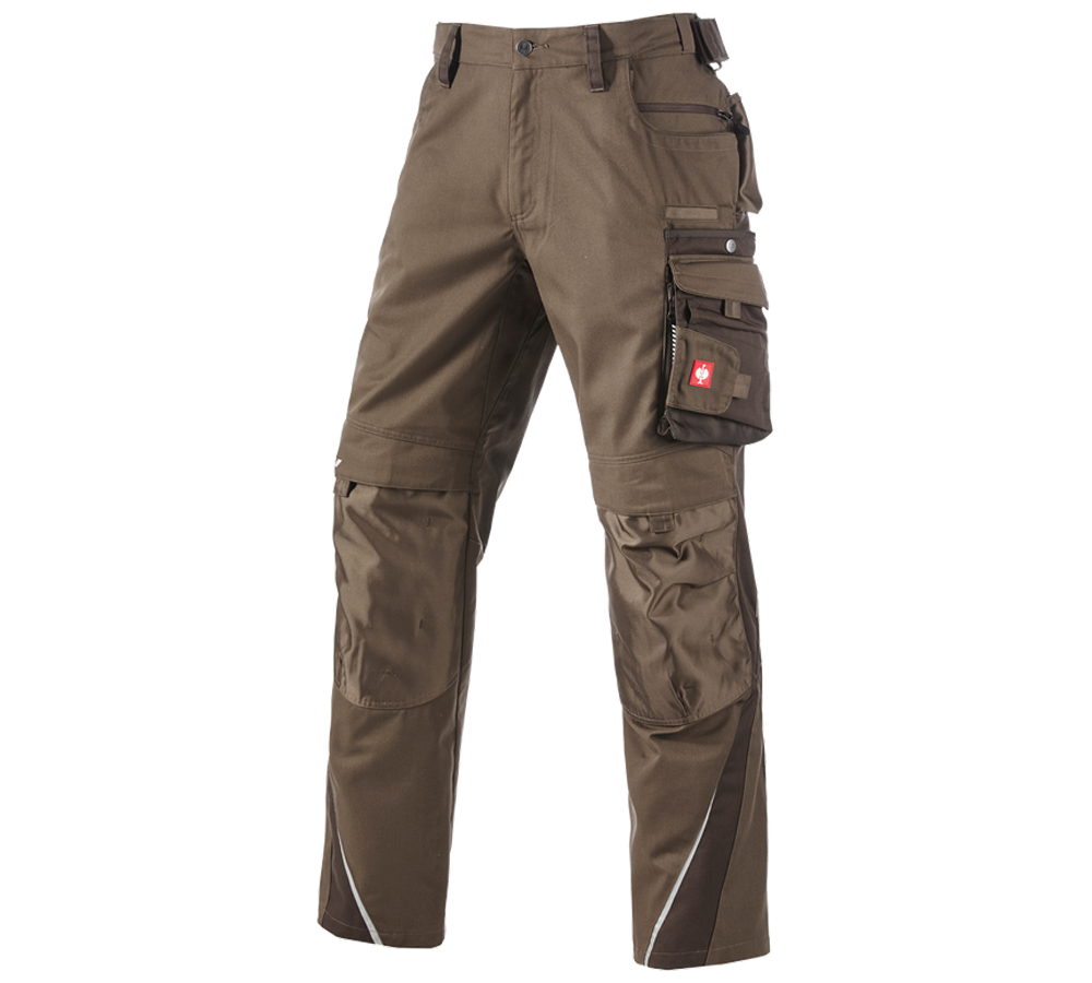 Horti-/ Sylvi-/ Agriculture: Pantalon à taille élastique e.s.motion + noisette/marron