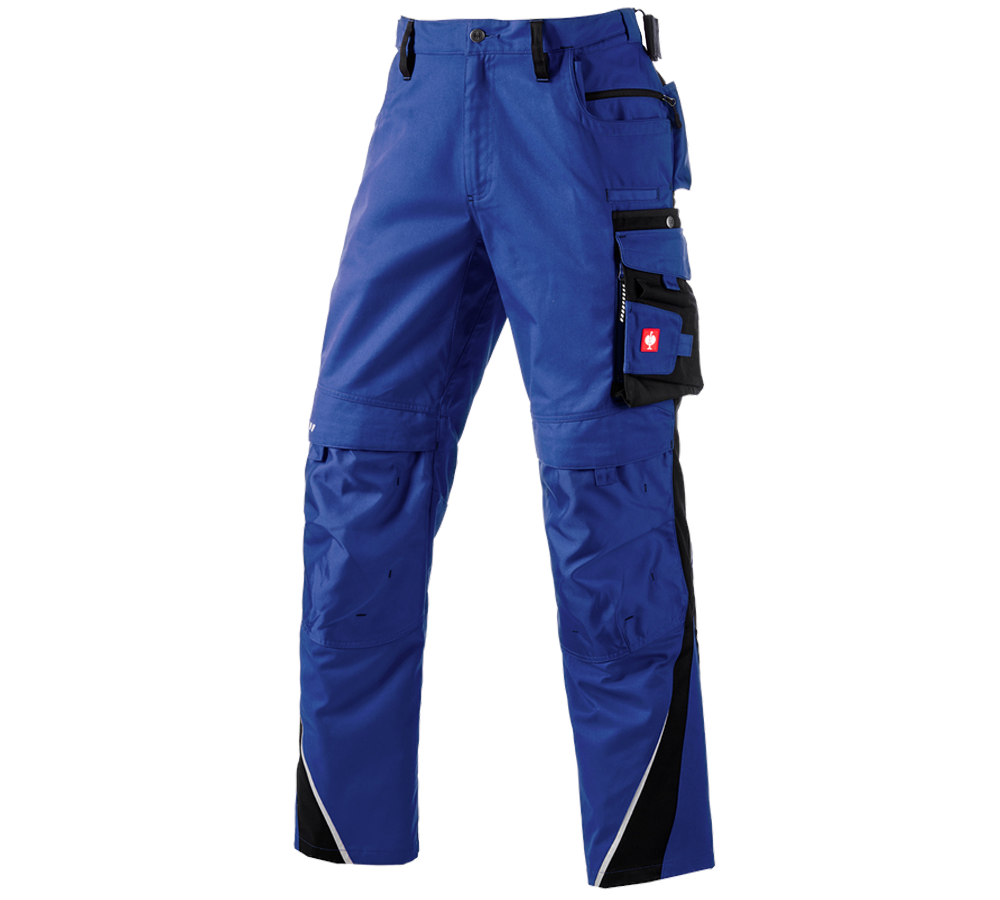 Pantalons de travail: Pantalon à taille élastique e.s.motion + bleu royal/noir