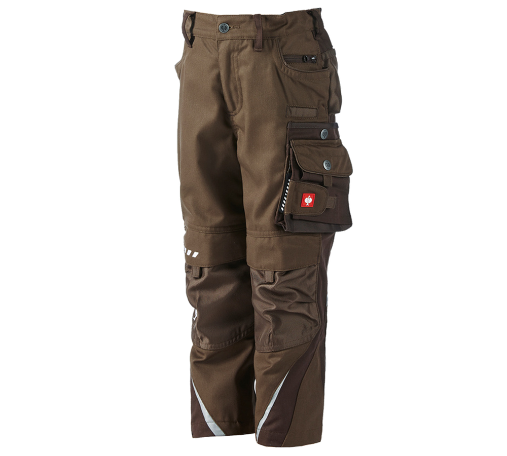 Pantalons: Enfants, pantalon à taille élastique e.s.motion + noisette/marron