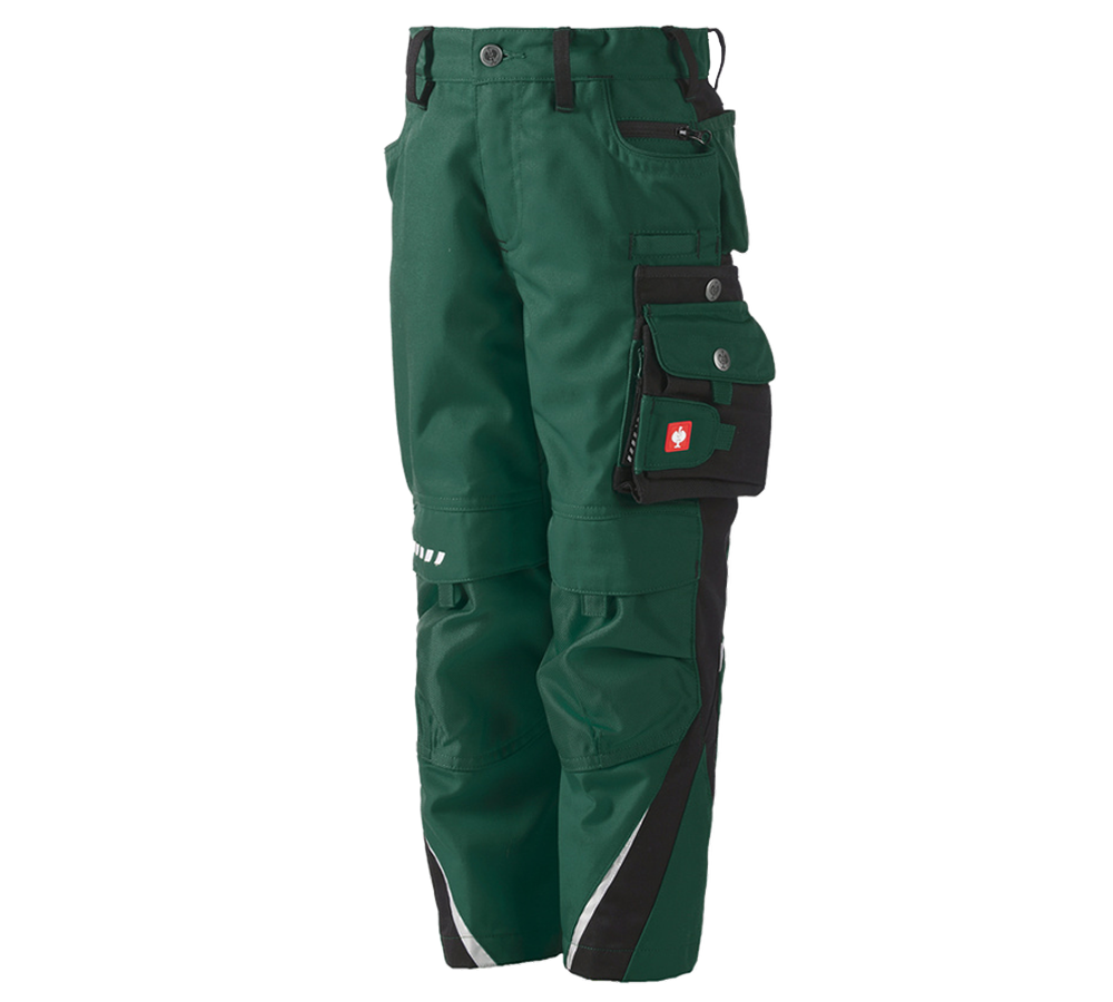 Pantalons: Enfants, pantalon à taille élastique e.s.motion + vert/noir