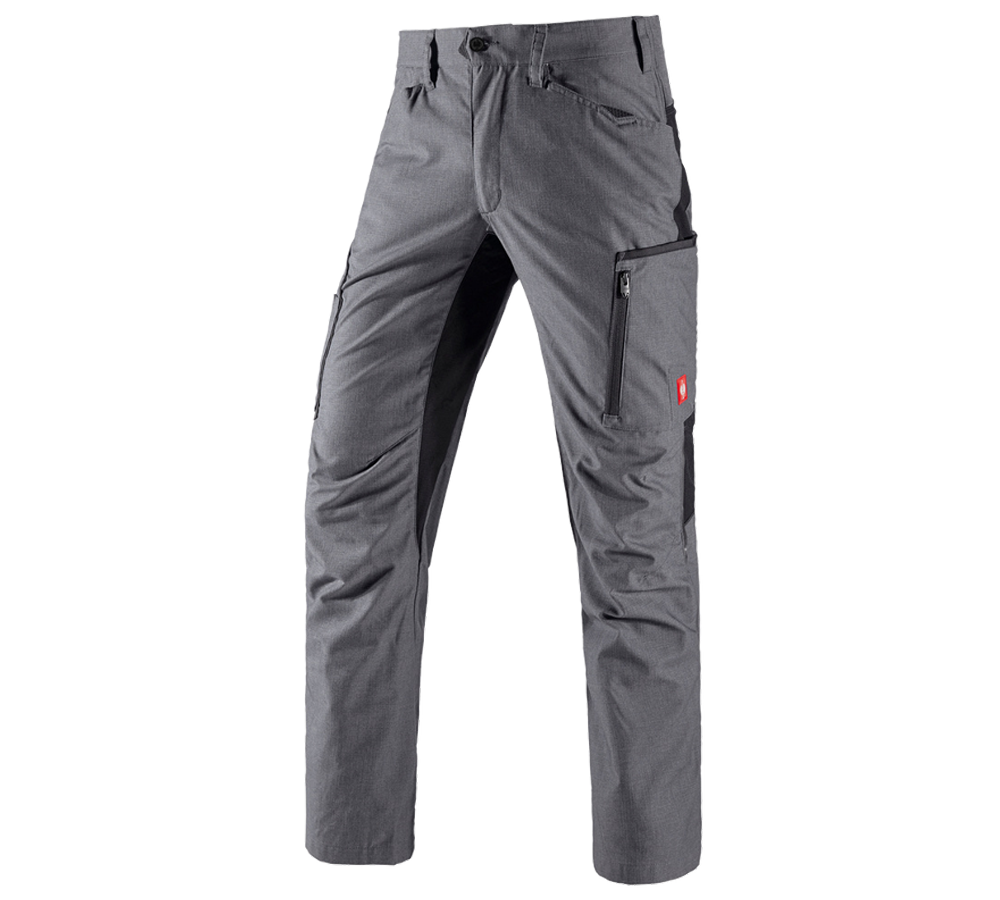 Horti-/ Sylvi-/ Agriculture: Pantalon à taille élastique e.s.vision, hommes + ciment mélange/noir
