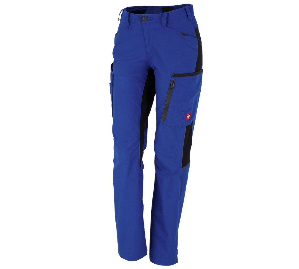 Pantalons de travail: Pantalon d'hiver pour femmes e.s.vision + bleu royal/noir