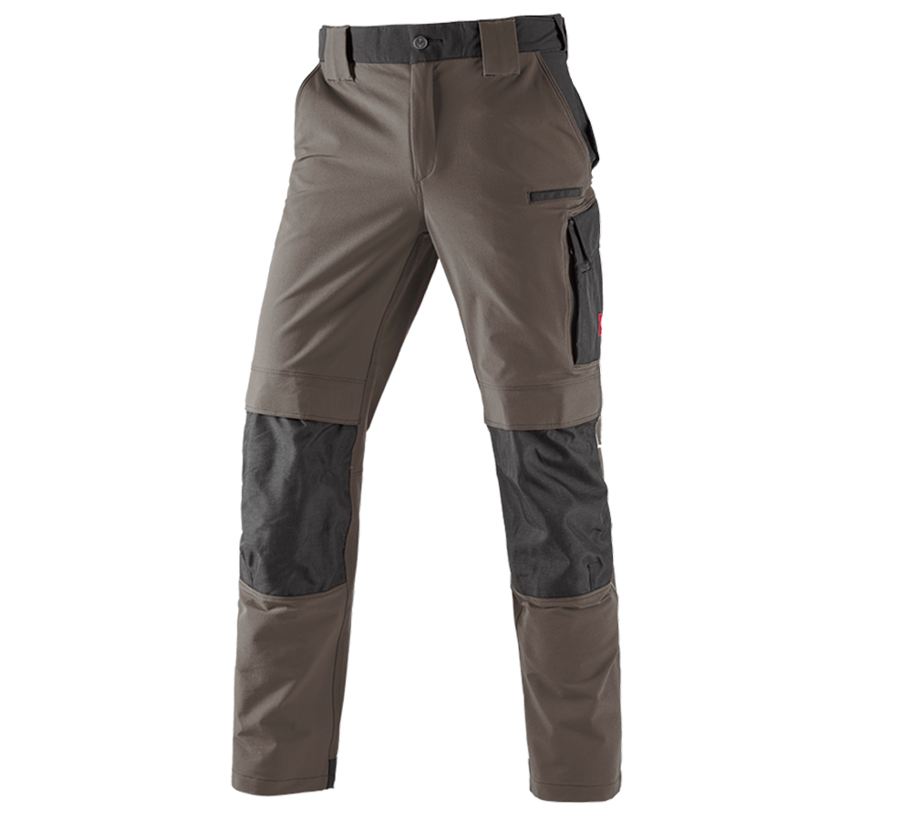 Pantalons de travail: Fon. pantalon taille élast.d’hiver e.s.dynashield + pierre/noir