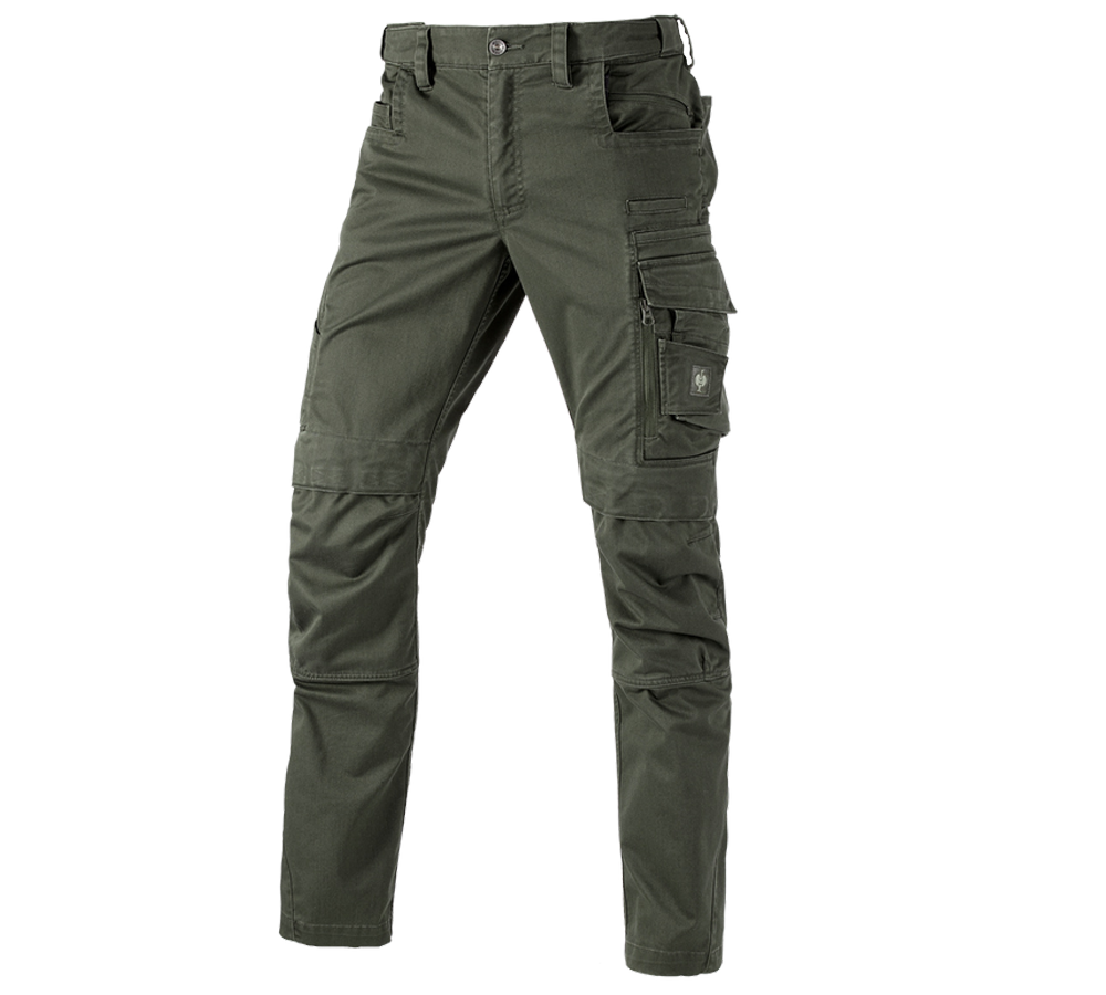 Thèmes: Pantalon à taille élastique e.s.motion ten + vert camouflage