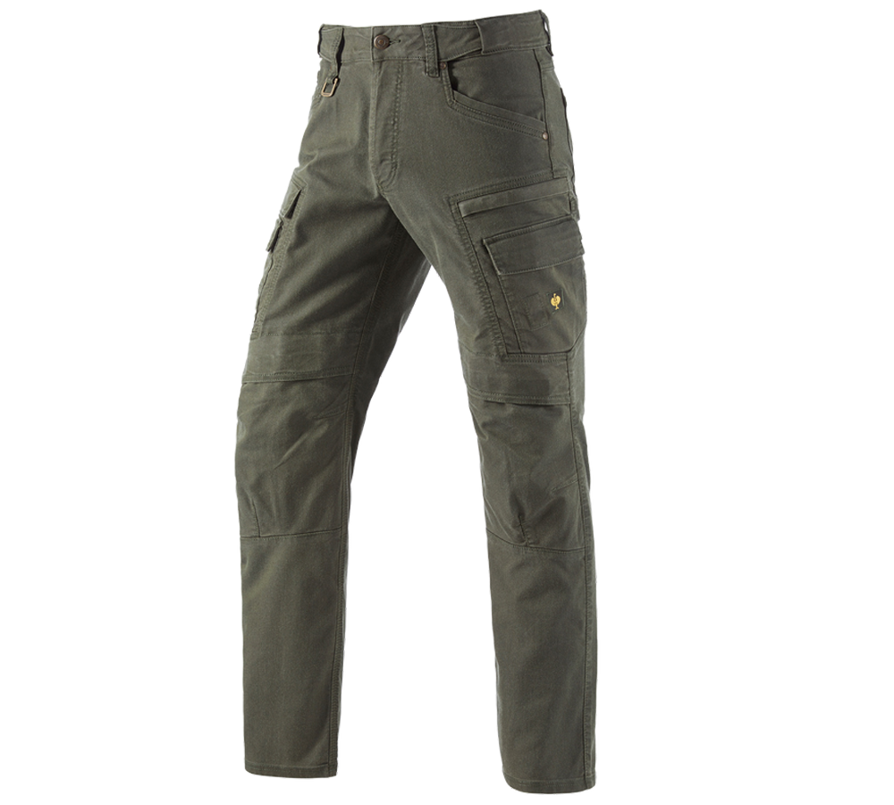 Pantalons de travail: Pantalon cargo de travail e.s.vintage + vert camouflage