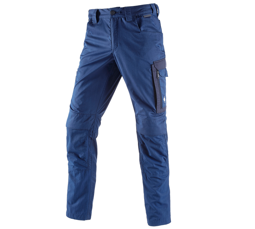 Pantalons de travail: Pantalon à taille élastique e.s.concrete light + bleu alcalin/bleu profond