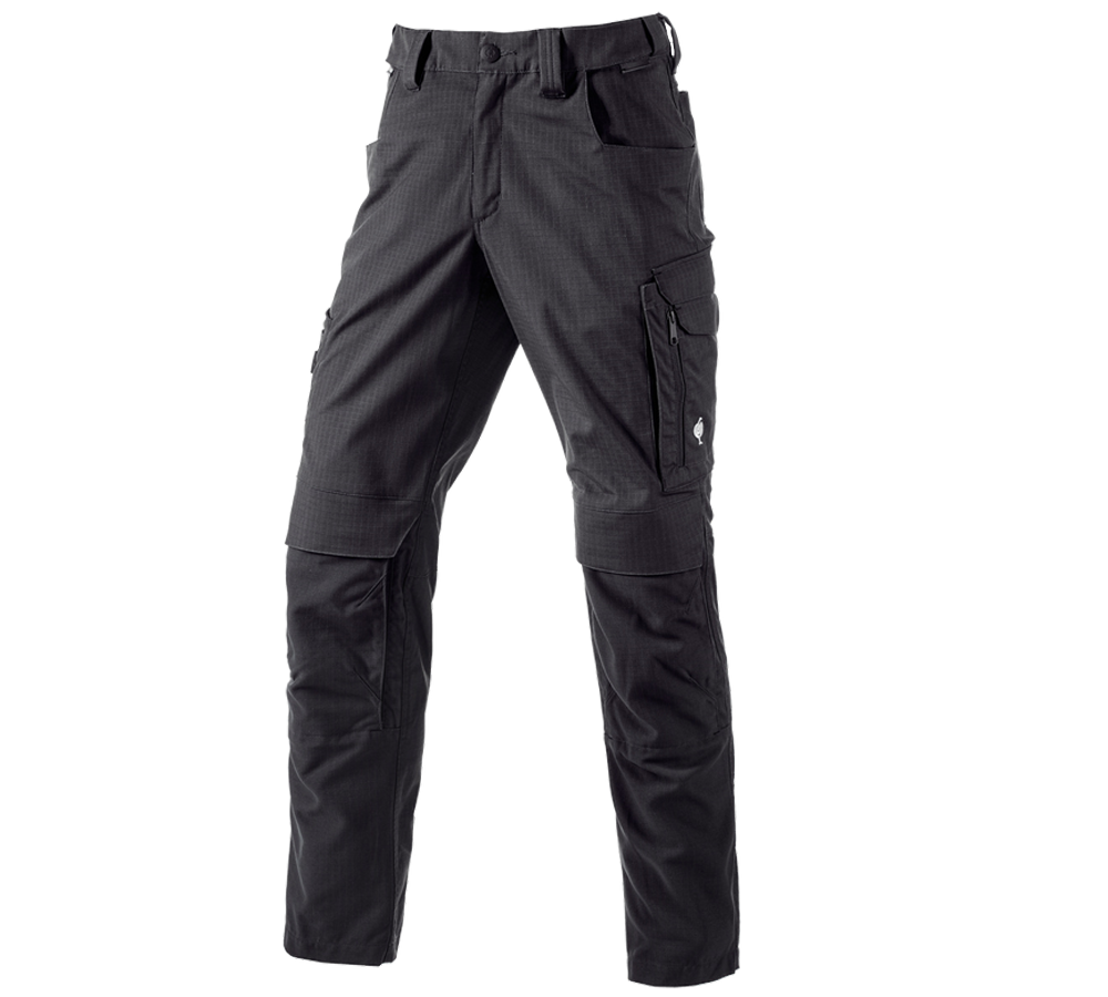 Pantalons de travail: Pantalon à taille élastique e.s.concrete solid + noir