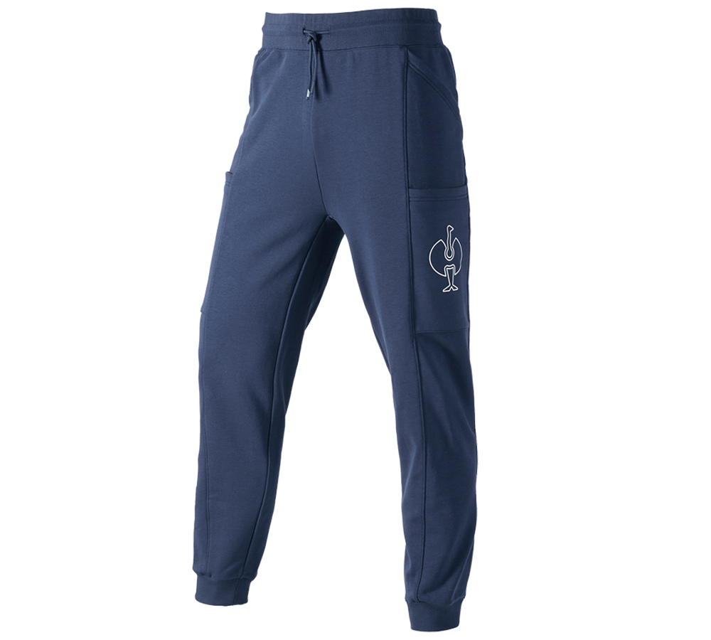 Accessoires: Sweat pants e.s.trail + diepblauw/wit