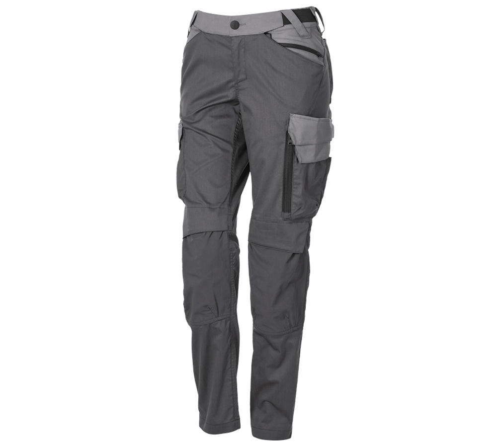 Vêtements: Pantalon à taille élastique e.s.trail pure, femmes + gris carbone/gris basalte