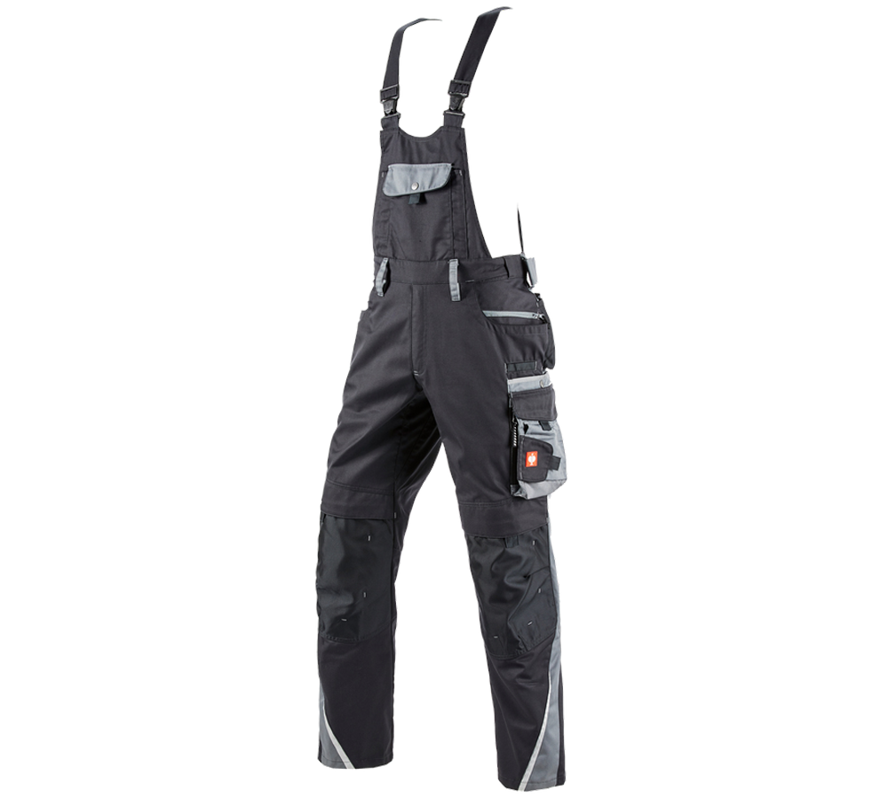 Pantalons de travail: Salopette à taille élastique e.s.motion d´hiver + graphite/ciment