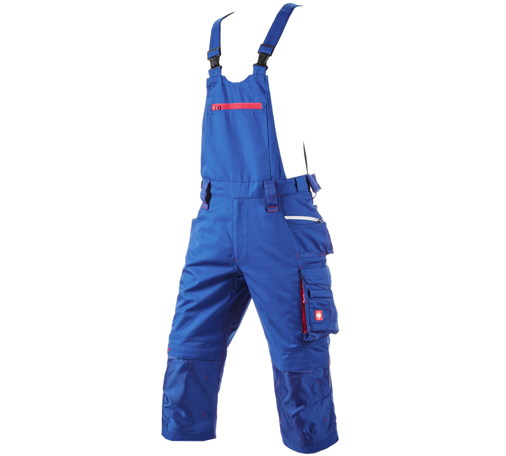 Pantalons de travail: Salopette corsaire e.s.motion 2020 + bleu royal/rouge vif