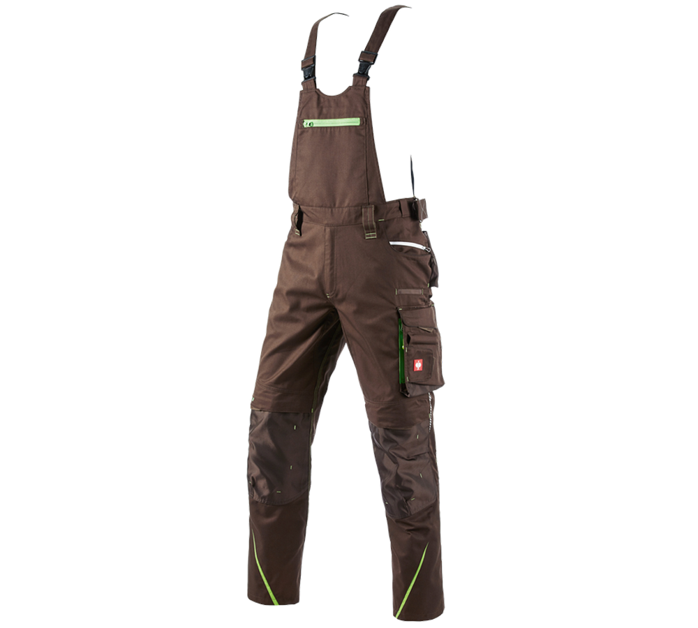 Pantalons de travail: Salopette e.s.motion 2020 + marron/vert d'eau