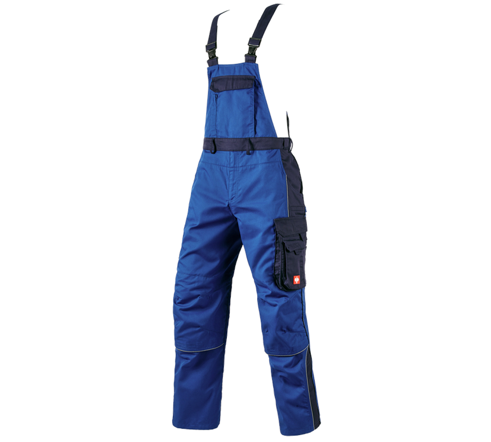 Pantalons de travail: Salopette e.s.active + bleu royal/bleu foncé