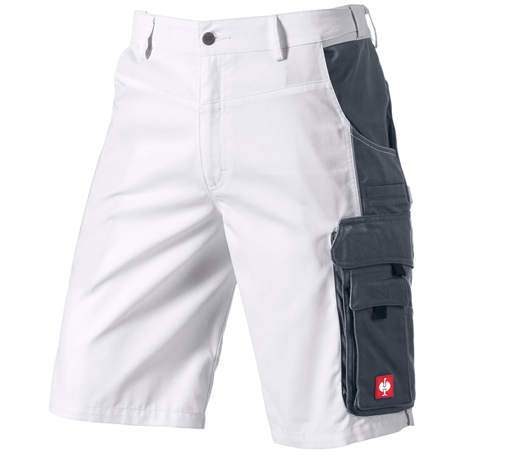 Pantalons de travail: Short e.s.active + blanc/gris