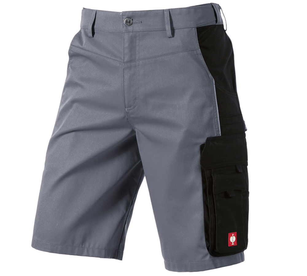 Pantalons de travail: Short e.s.active + gris/noir