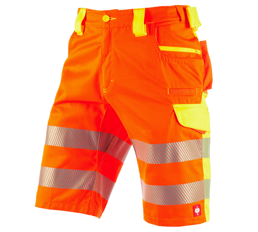 Pantalons de travail: Short fluorescent e.s.motion 2020 + orange fluo/jaune fluo