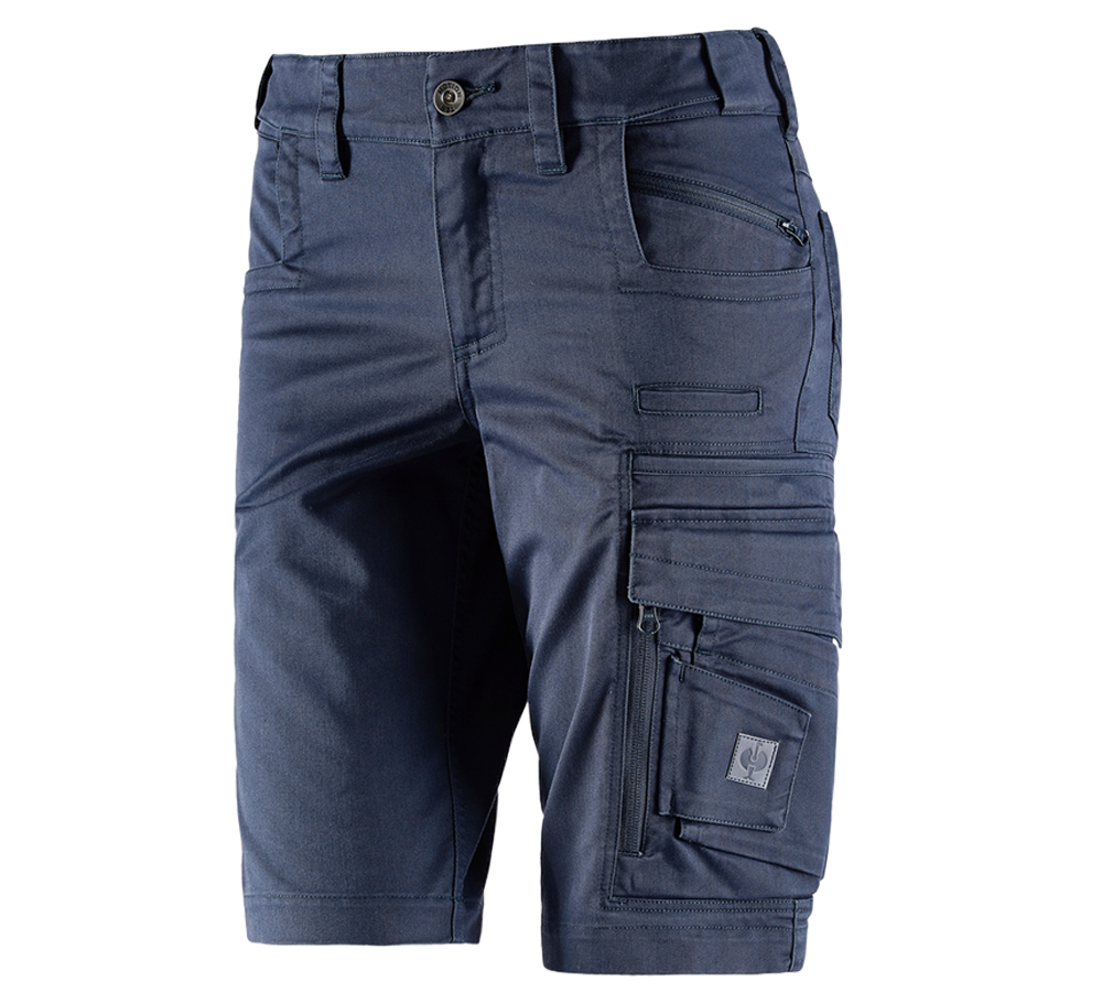 Pantalons de travail: Short e.s.motion ten, femmes + bleu ardoise