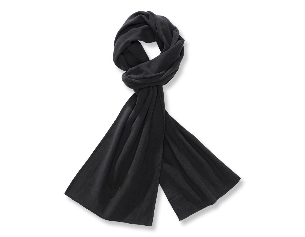 Kou: e.s. FIBERTWIN® microfleece sjaal + zwart
