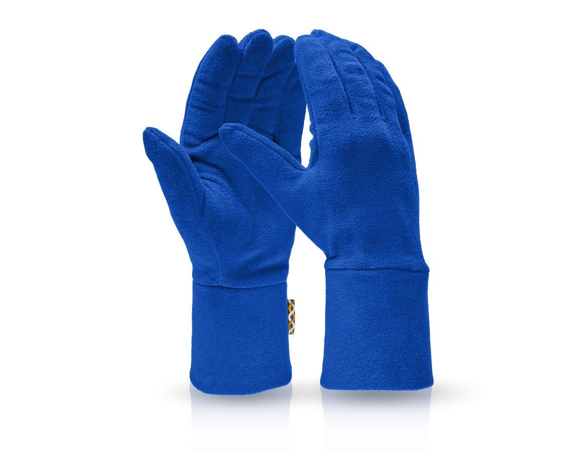 Textiles: e.s. Gants en laine polaire FIBERTWIN® microfleece + bleu royal