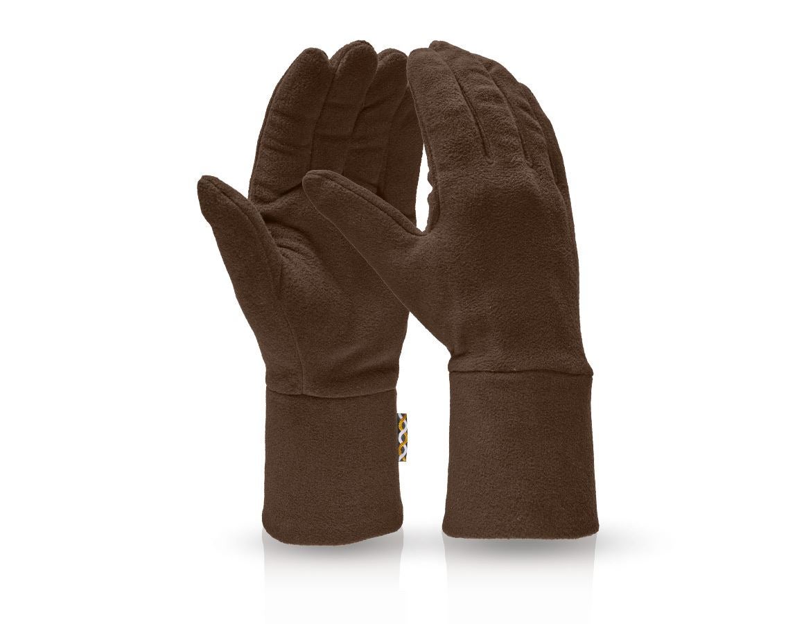 Textil: e.s. FIBERTWIN® microfleece Handschuhe + kastanie
