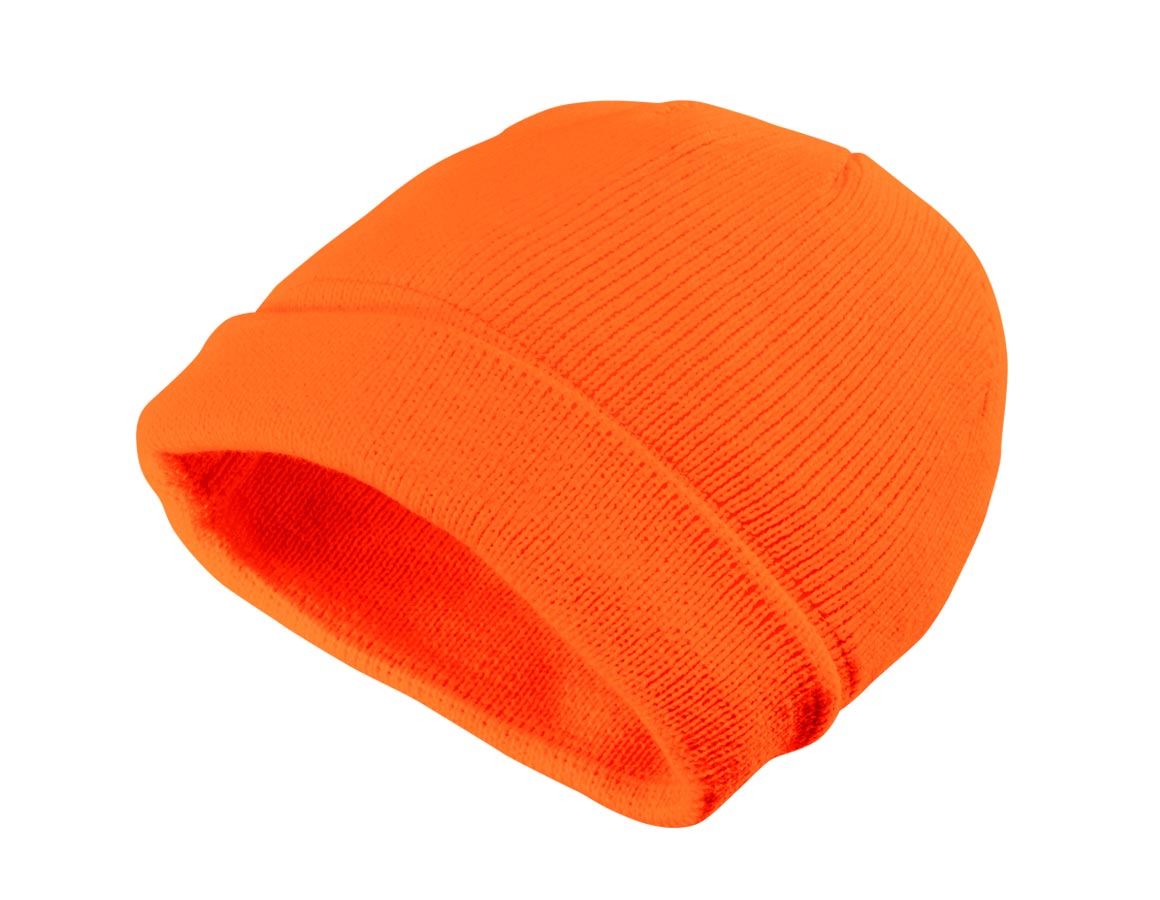 Accessoires: Winter-Strickmütze Neon + orange