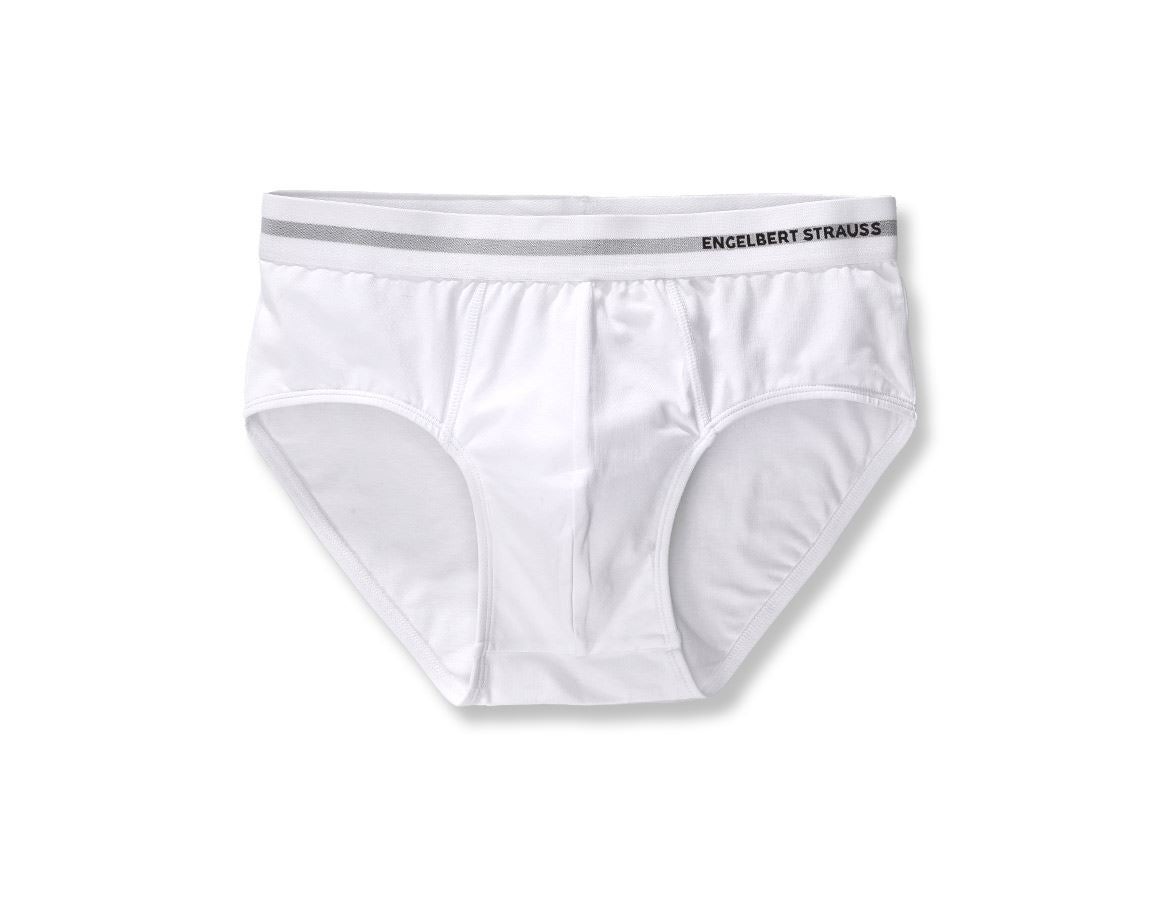 Sous-vêtements | Vêtements thermiques: e.s. Slip en coton élastique + blanc