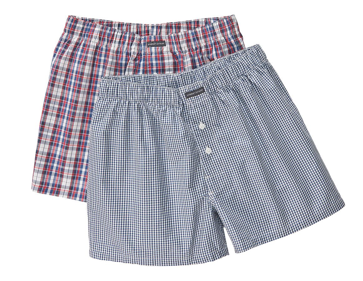 Ondergoed | Thermokleding: e.s. Boxershorts, per 2 + wit/pacific+rood/pacific/wit