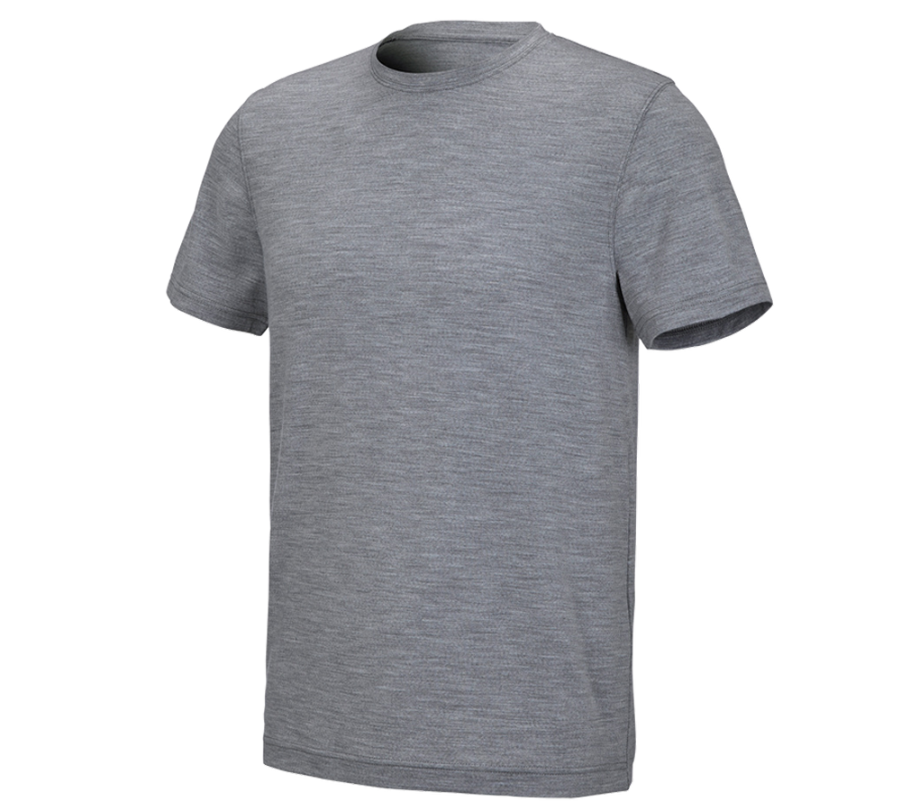 Onderwerpen: e.s. T-Shirt Merino light + grijs mêlee