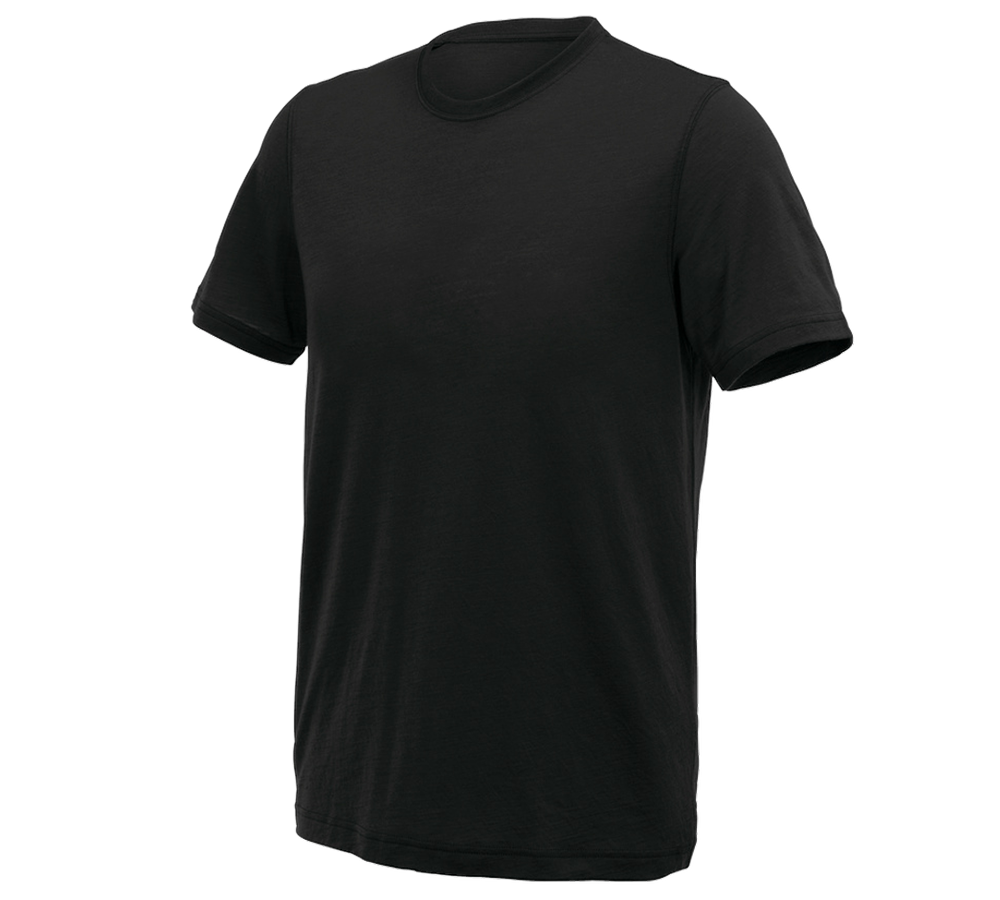 Bovenkleding: e.s. T-Shirt Merino light + zwart