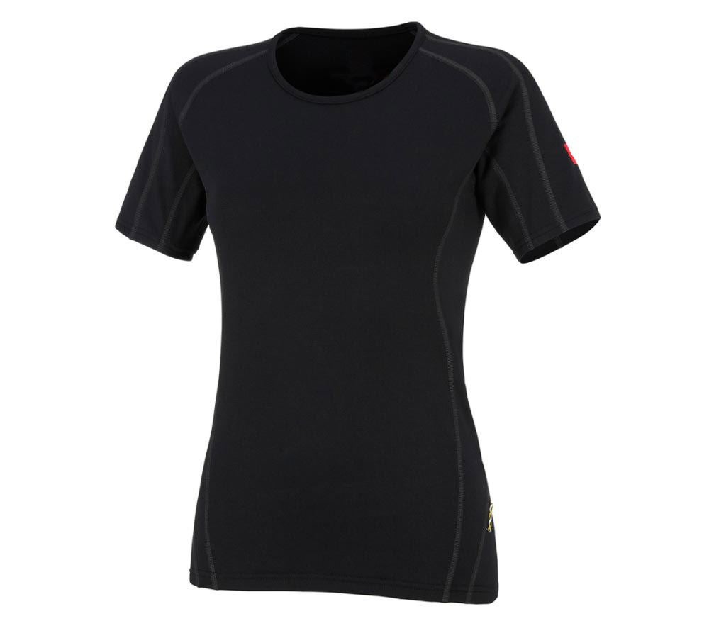 Froid: e.s. Fonction-T-Shirt clima-pro, warm, femmes + noir