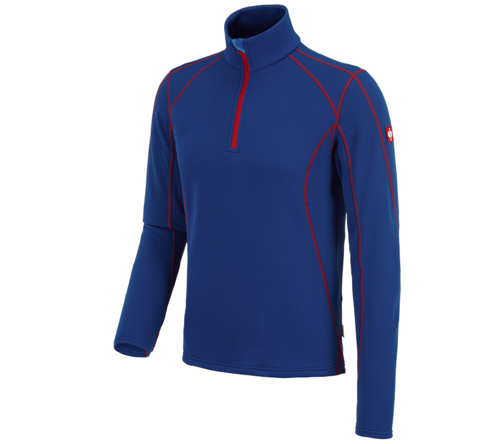 Froid: Pull de fonct. thermo stretch e.s.motion 2020 + bleu royal/rouge vif