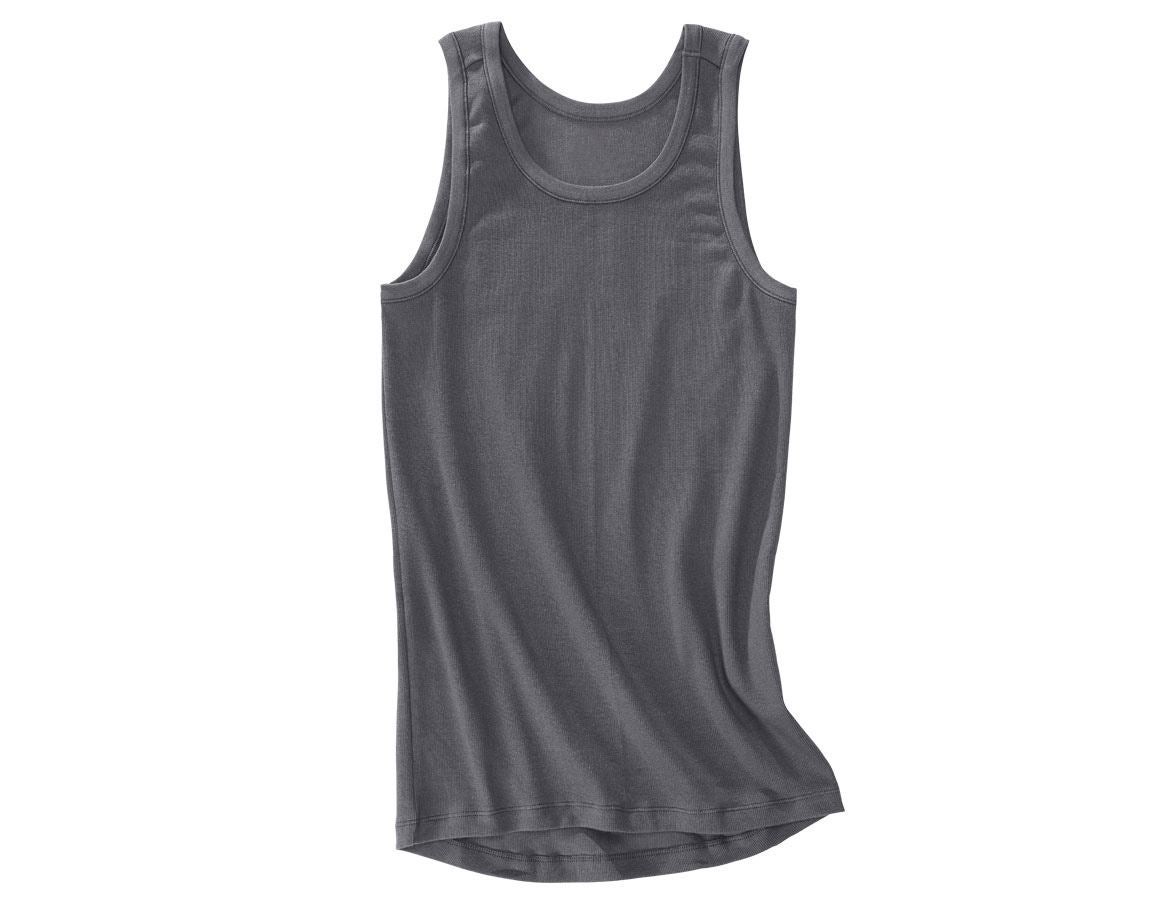 Ondergoed | Thermokleding: e.s. Cotton rib tank-shirt + titaan