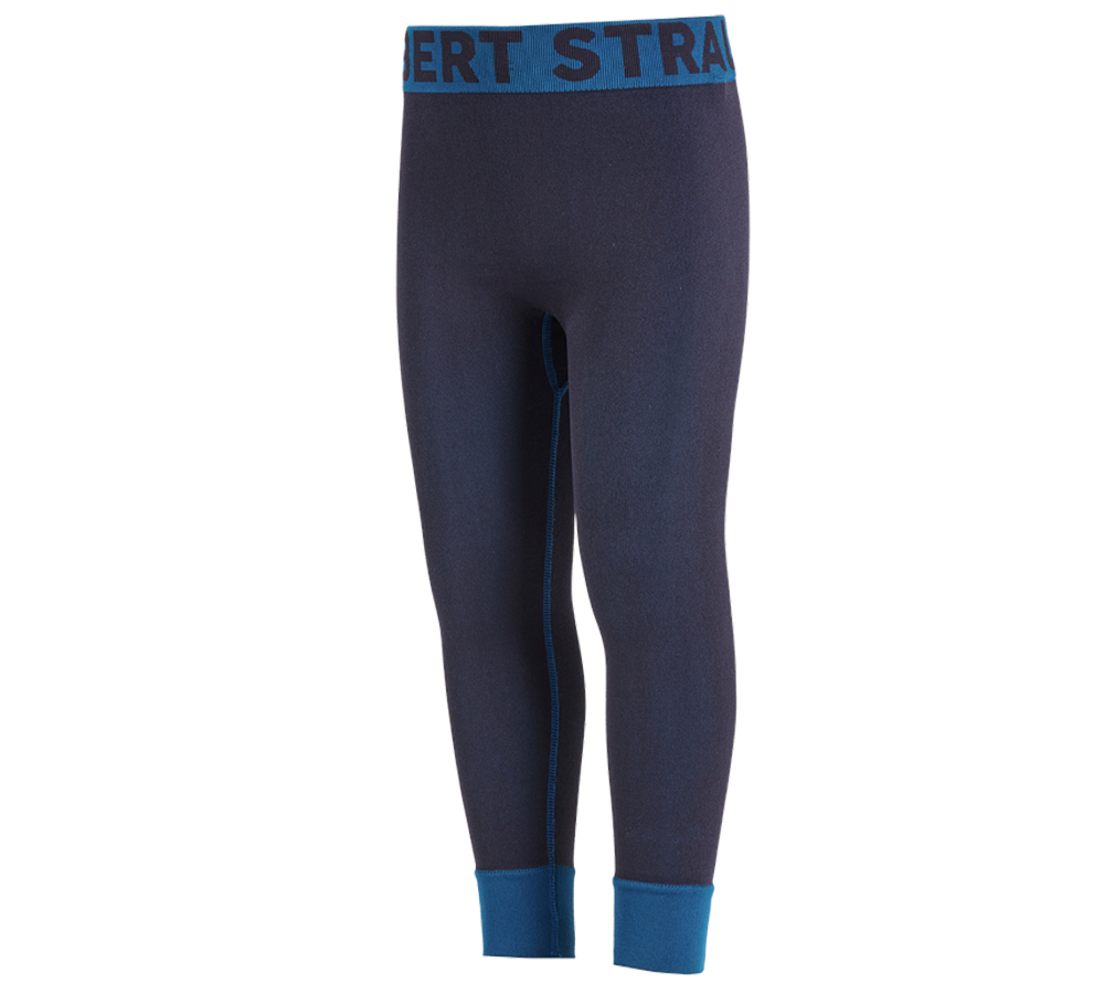 Thermo Ondergoed	: e.s. Functionele-Long Pants seamless-warm,kinderen + donkerblauw