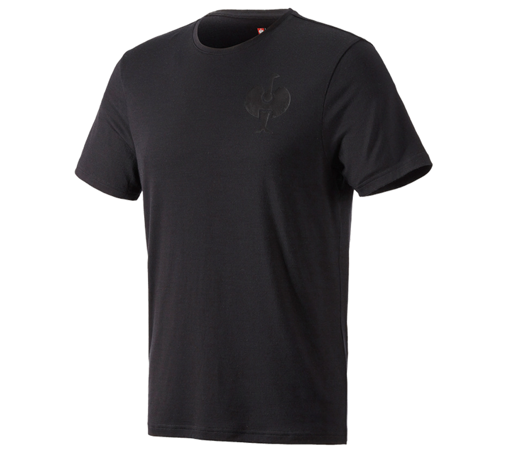 Bovenkleding: T-Shirt Merino e.s.trail + zwart