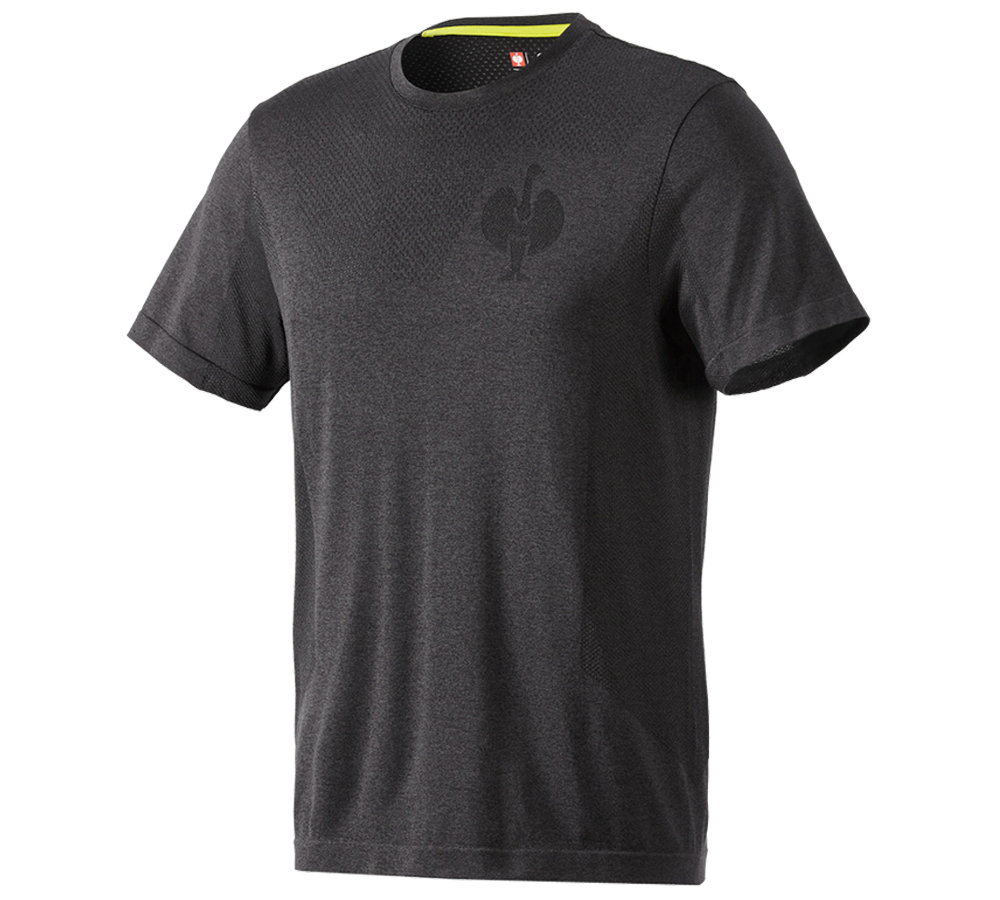 Bovenkleding: T-Shirt seamless  e.s.trail + zwart melange