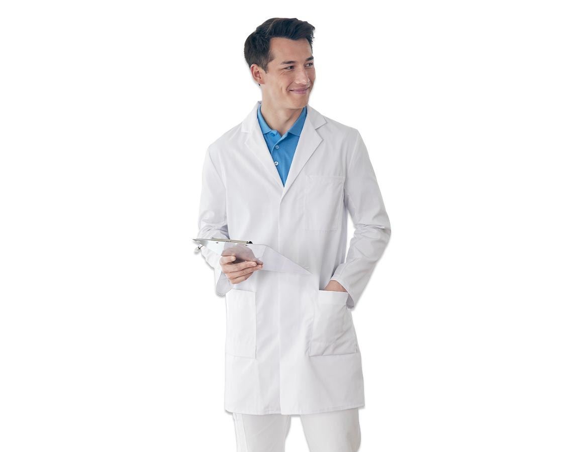 Sarraus de travail | Manteaux médicaux: Manteau professionnel pour homme Lukas + blanc