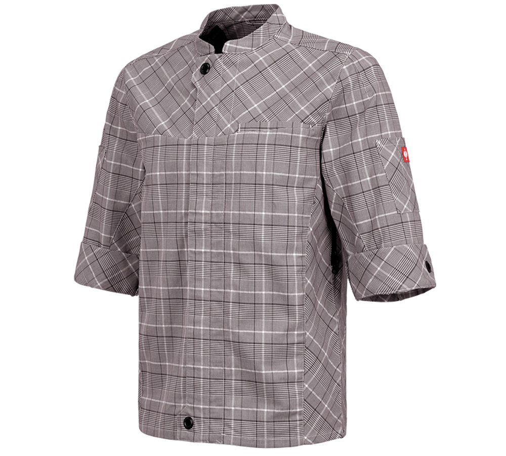 Shirts & Co.: Berufsjacke kurzarm e.s.fusion, Herren + kastanie/weiß