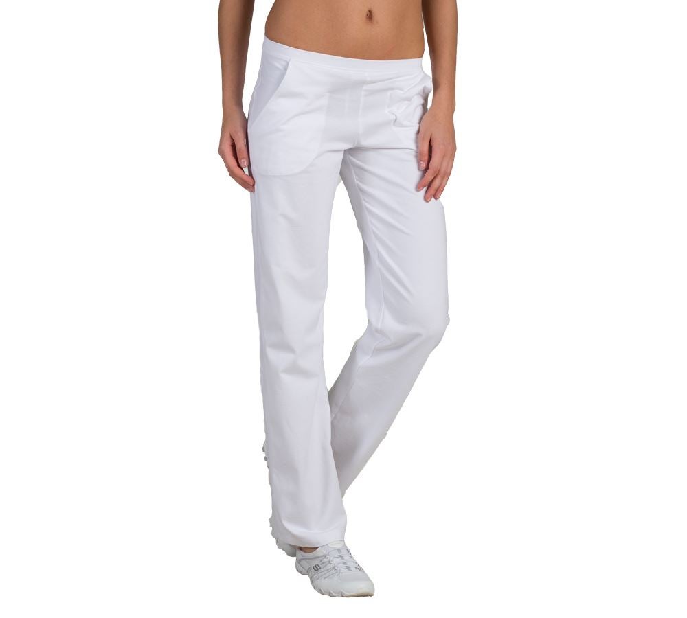 Pantalons de travail: e.s. Pantalon en sweat + blanc