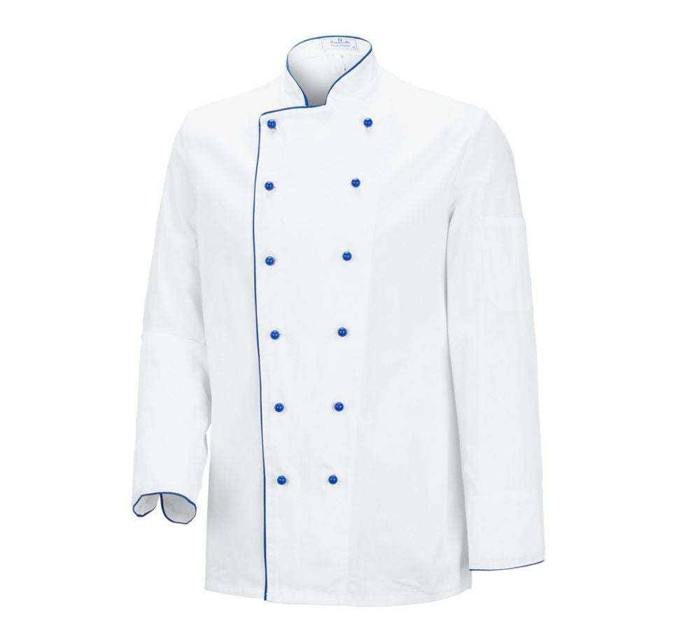 Hauts: Veste de chef Image + blanc/bleu