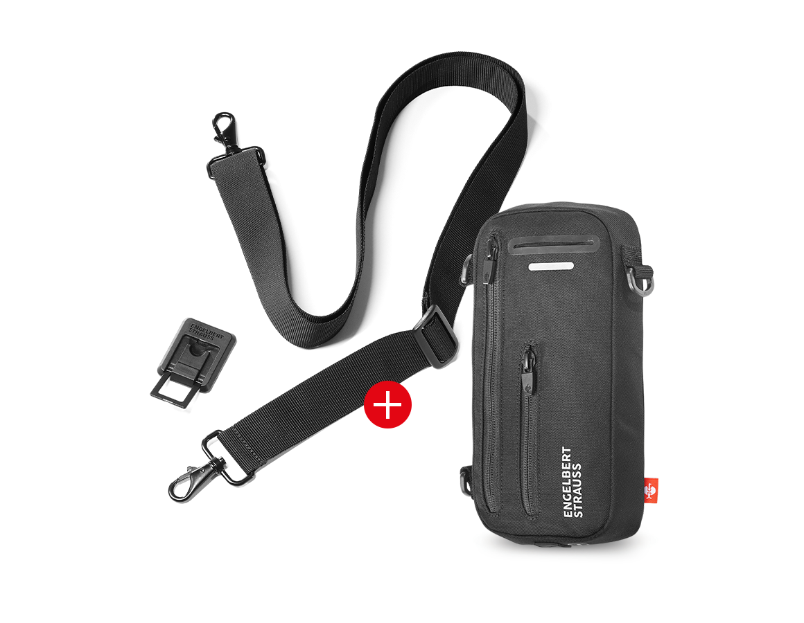 Accessoires: SET: e.s. phone leash + bag + zwart