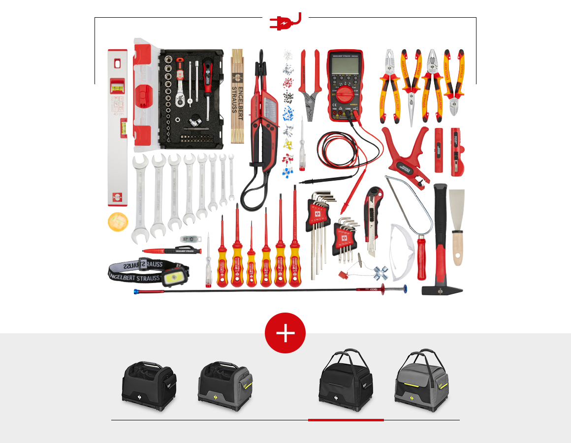 Outils: Set d'outils élec. pro avec STRAUSSbox + noir