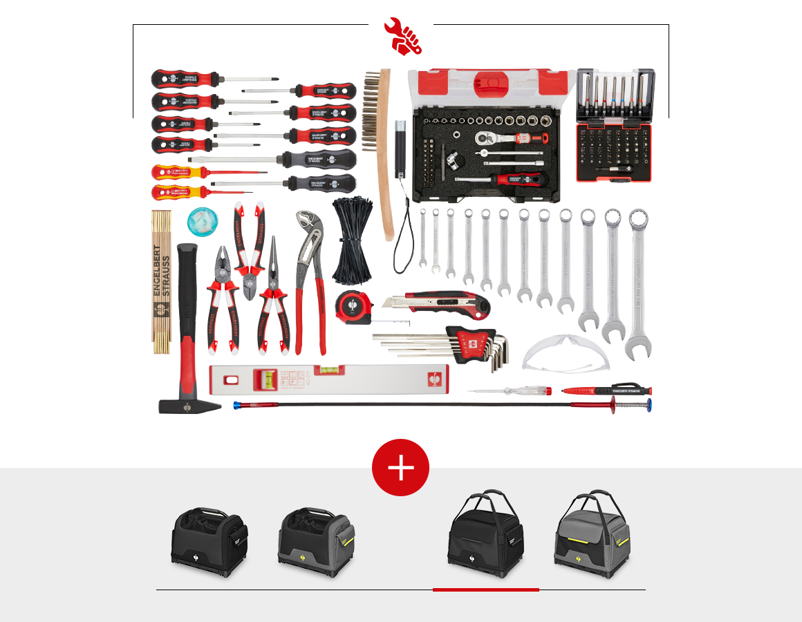 Werkzeuge: Werkzeug-Set Allround Profi inkl. STRAUSSbox + schwarz