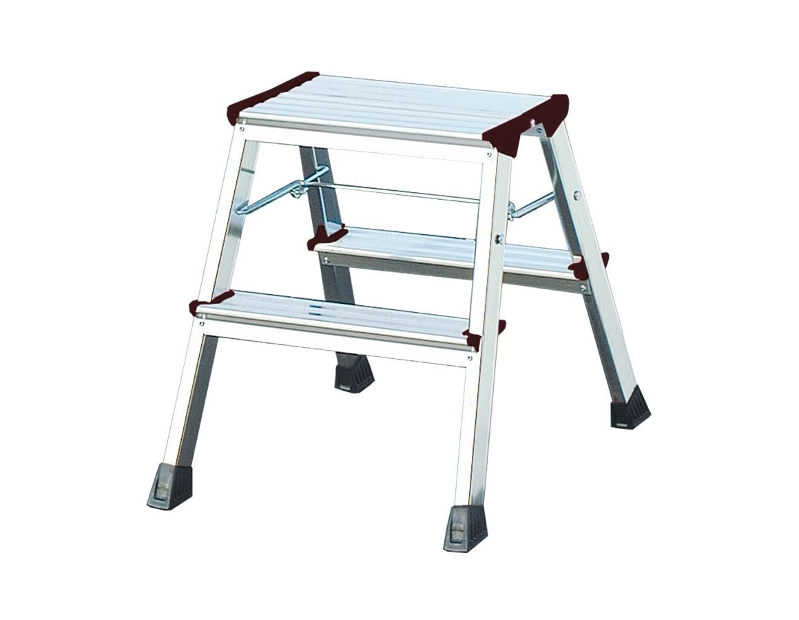 Ladders: KRAUSE Rolly opstap met dubbele toegang (alu) + aluminium