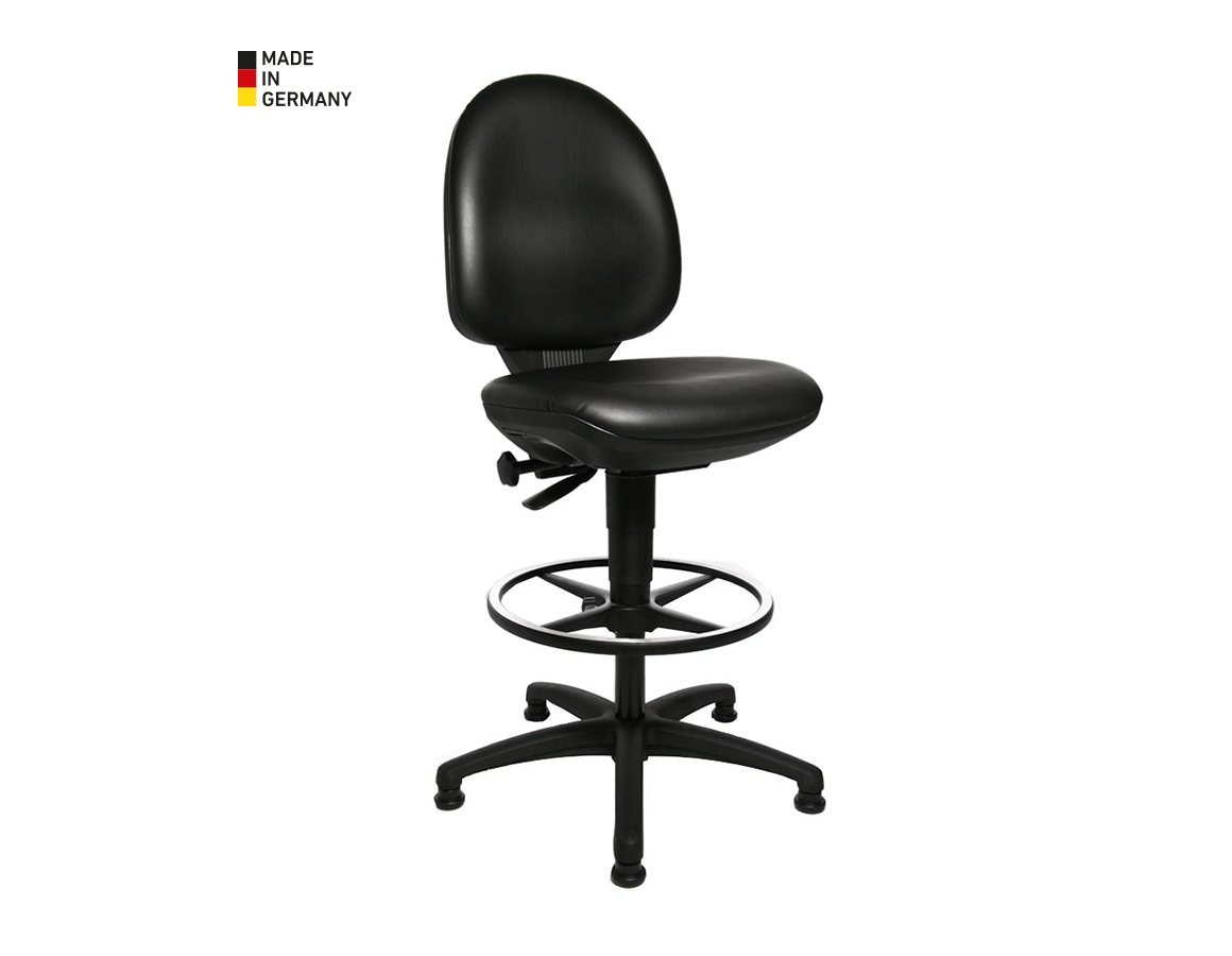 Stoelen: Draaibare werkstoel TEC 50 + zwart