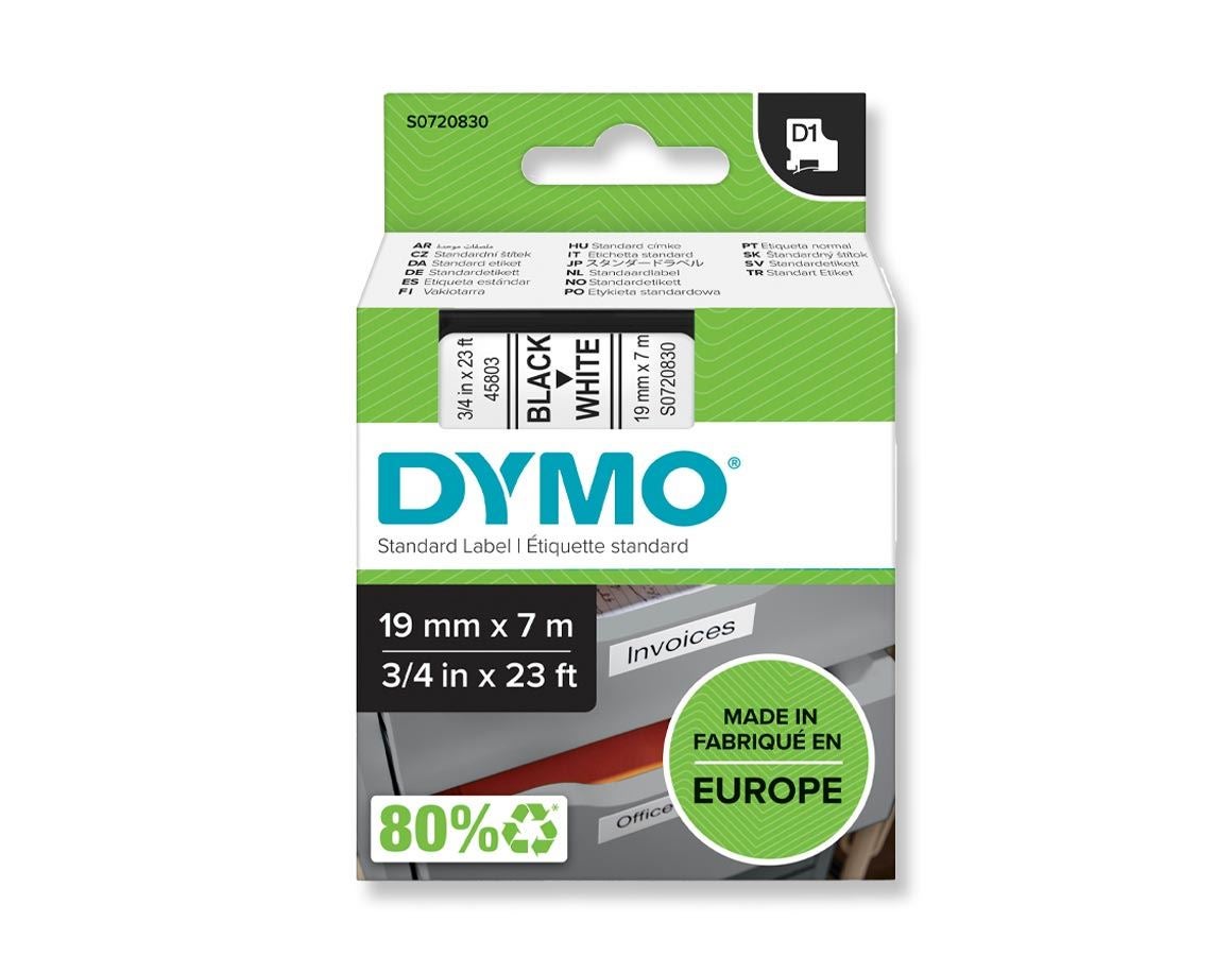 Equipement de bureau: Rubans DYMO D1, 19 mm + blanc/noir