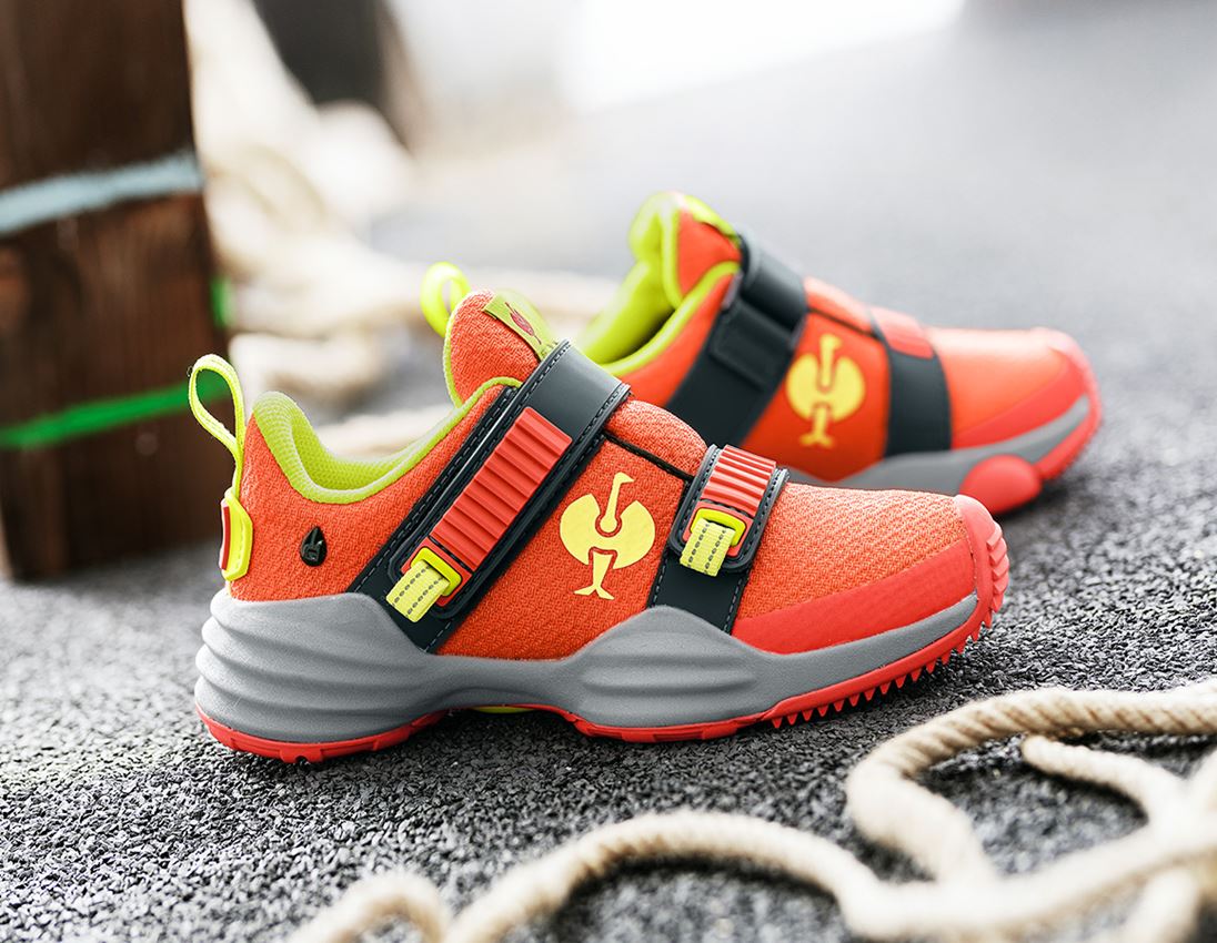 Chaussures: Chaussures Allround e.s. Waza, enfants + rouge solaire/jaune fluo